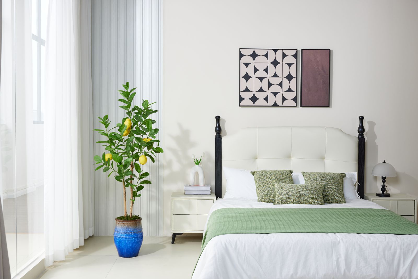 Lemon tree in bright setting